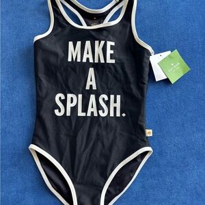 Kate Spade Black Swimsuit with White Trim